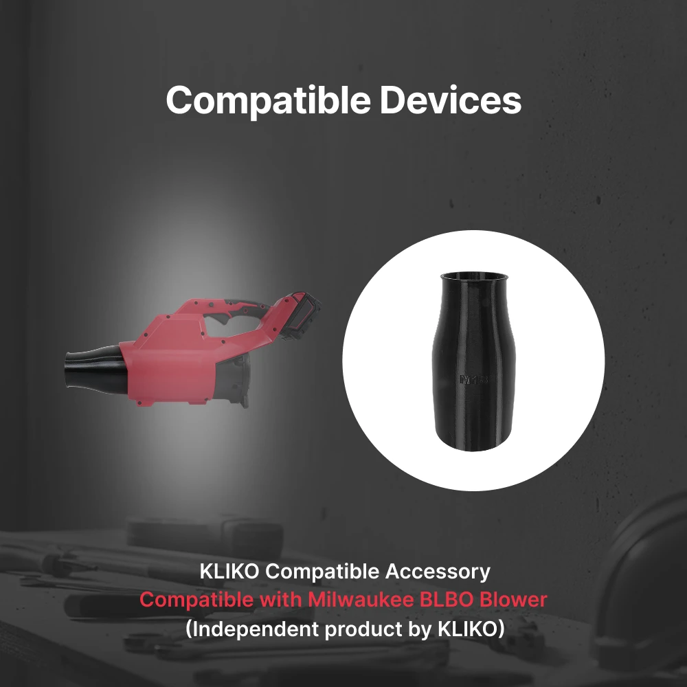 Round Stubby Blower Nozzle Power Tool Accessory Suitable for Milwaukee M18 BLBO Leaf Blower Replacement Short Nozzle