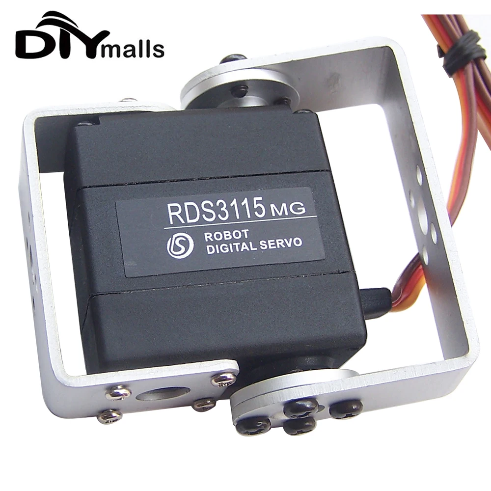 RDS3115MG 17KG Digital Servo 180 270 Degree Metal Gear with U-Shaped Servo Bracket Arm Plate for DIY Robot RC Car Boat Truck