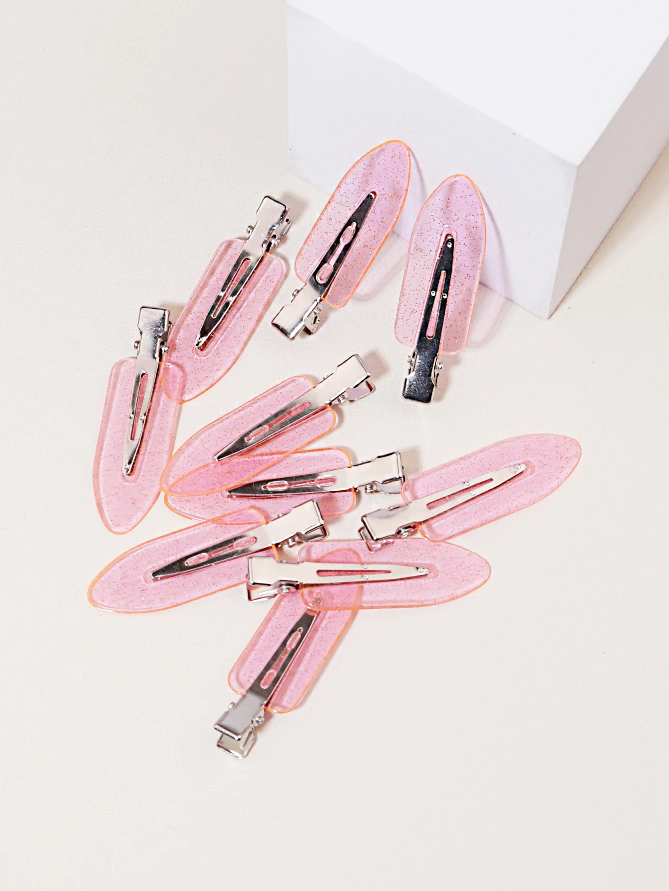 

10pcs seamless fashion girl transparent hair clips, makeup facial accessory clips styling hair clips Special for real hair wigs