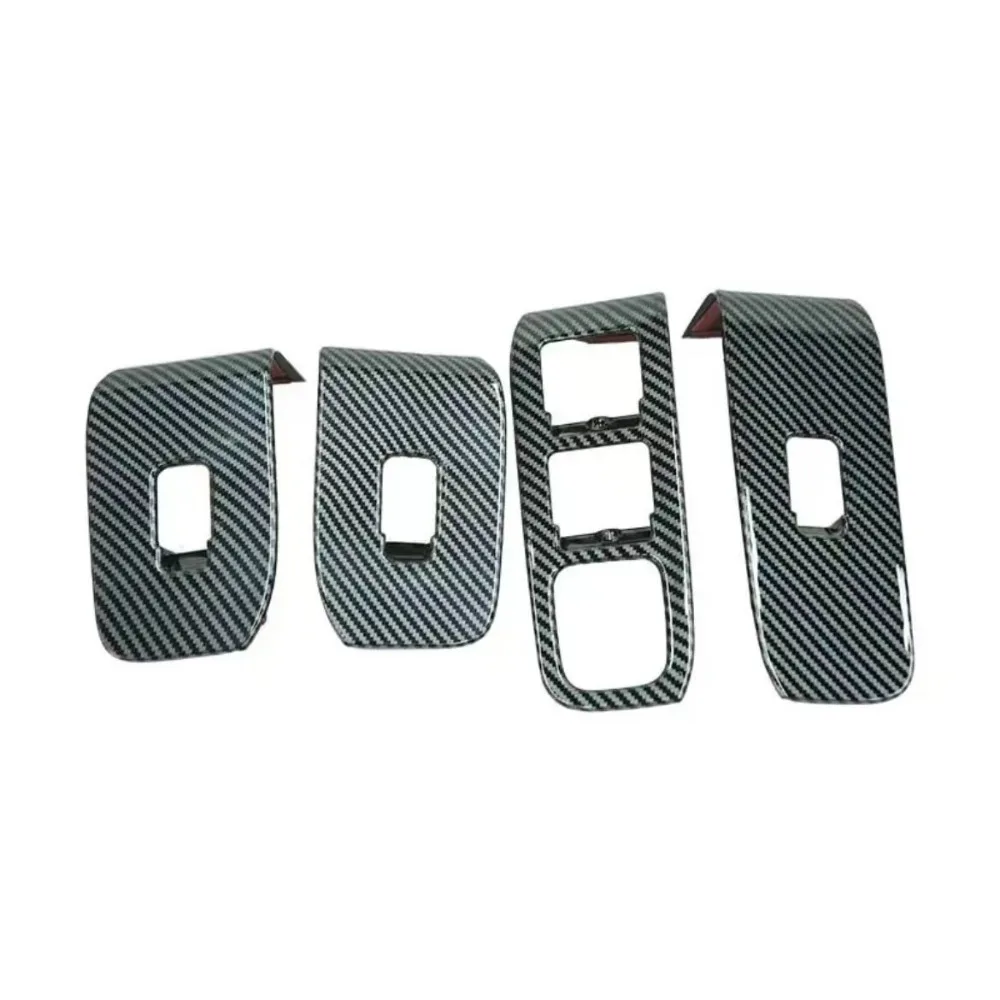 Interior Trim Window Control Buttons for Li Auto L7 L8 L9 Brand New Carbon Fiber Black Wood Grain Forged Texture Pattern