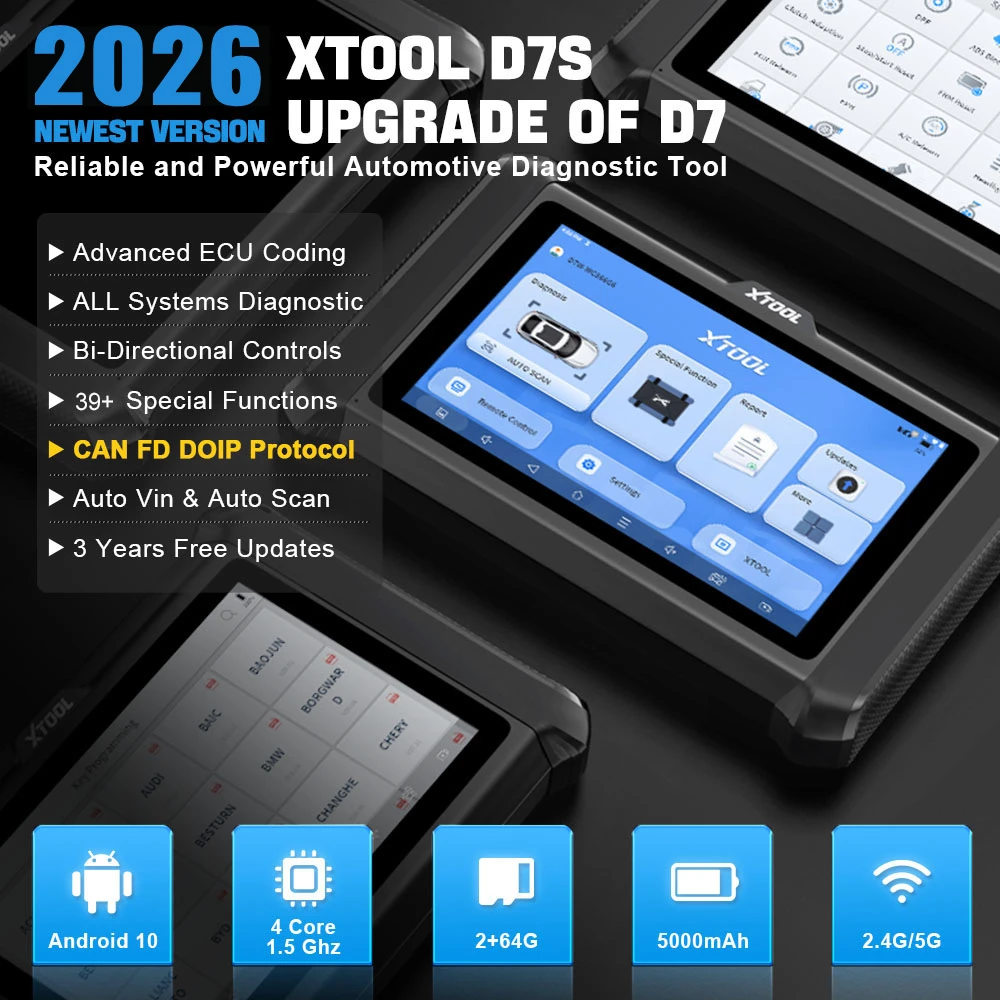 USA Warehouse XTOOL D7S Car ECU Coding Bi-directional Car OBD2 Scanner IMMO Key Programmer Diagnostic Tool for Automotive 2026 view 2