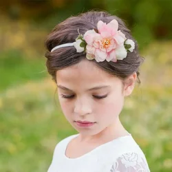 2025 New Fresh Pastoral Style Performance Children Headband Super Elastic Floral Baby Headband Korean Style Baby Headband