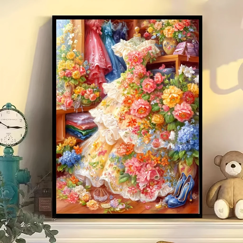 

500/1000/1200/2000PCS Puzzles Colorful Dresses Designed with Fresh Flowers Jigsaw Bedroom LivingRoom Modern Home Decoration Gift