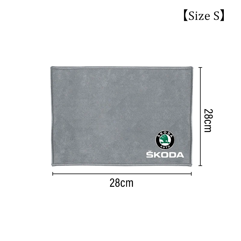 Car Microfiber Washing Towels Soft Double Layer Thicken Car Body Cleaning Wipe Rag Water Absorption Drying Cloth For Skoda