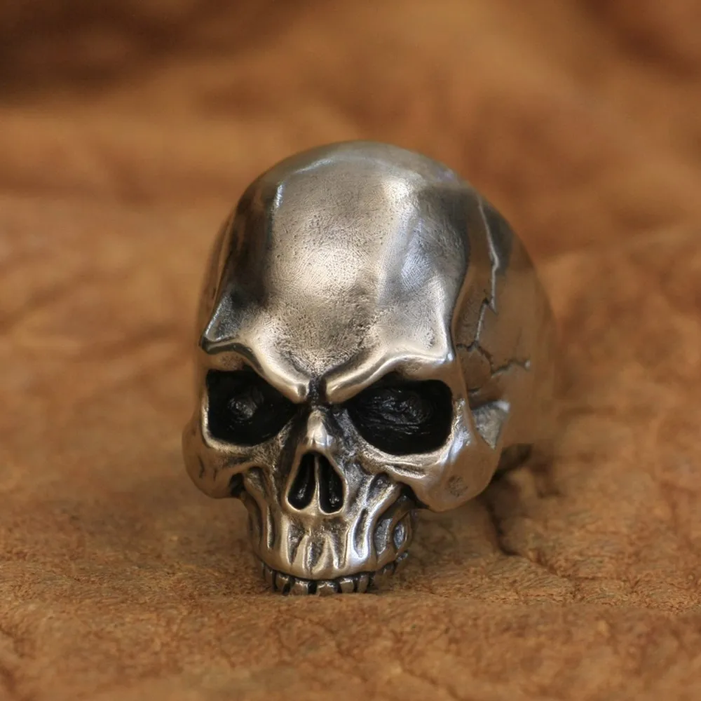 Details Cupronickel Skull Ring Biker Rock Punk Jewelry CP100 US Size 7-15