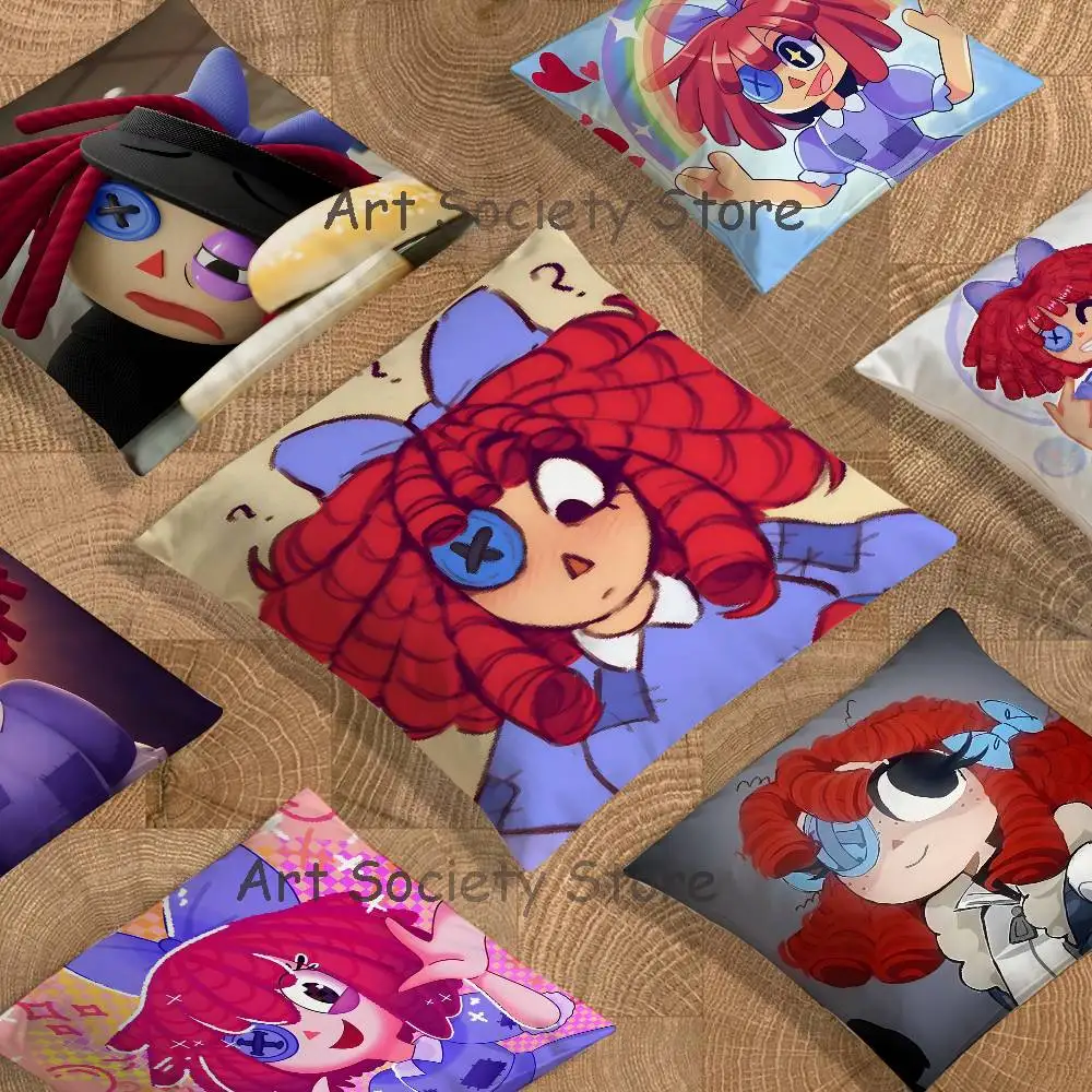 D-Digital C-Circus Ragatha Anime Celebrity Merchandise All-Match Printed Pillow Case Sofa Car Office Room Decoration Protector