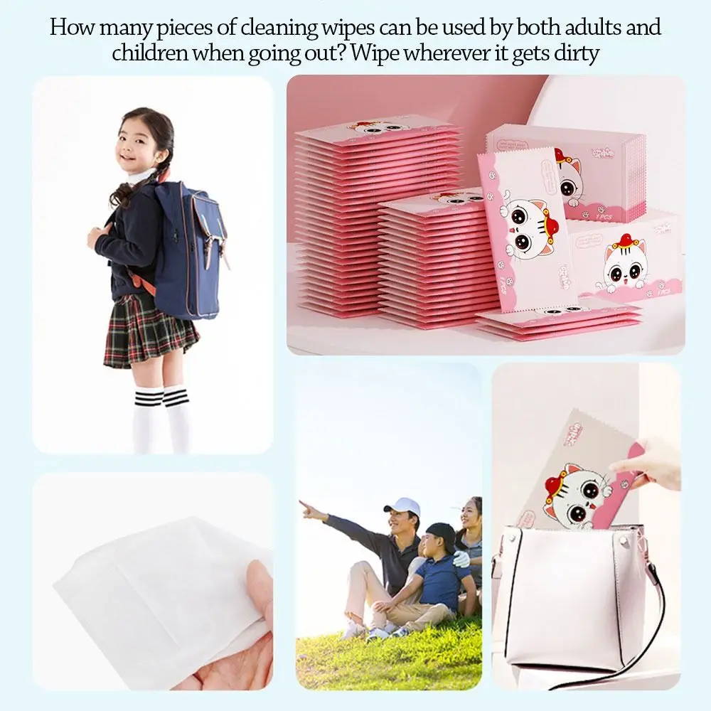 

50pcs Fashion Disinfection Baby Wet Wipes Hand Cleaning Non woven fabric Moist Paper Portable Tissue Home