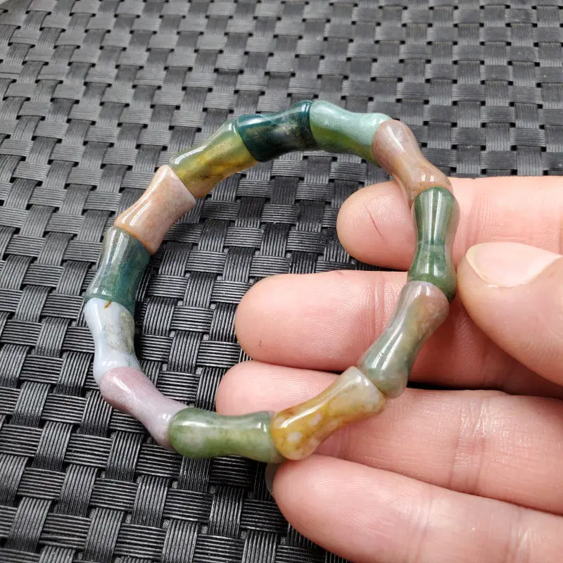

Aquatic Agate Bamboo Bracelet
