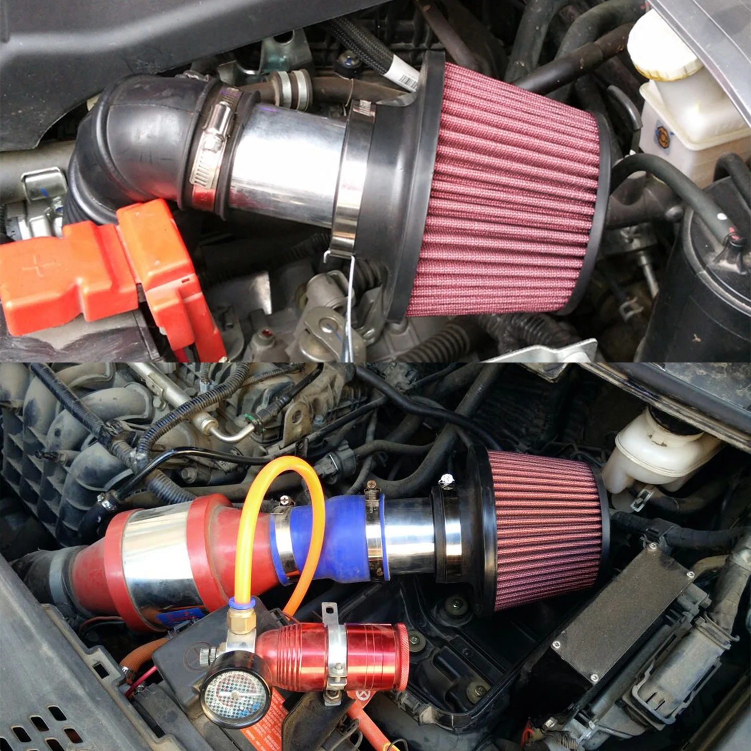 CARRO Turbo Intake pipe 63 70 76MM for Air Filter Supercharger Hood Cold Intake Car Kit Turbocharger Intake Charger 2.5 3INCH