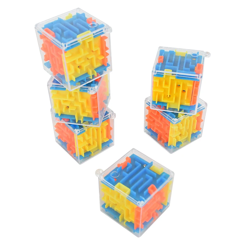 1P 3D Cube Rolling Beads Maze Stress Reliever Puzzle Educational Toys Boys Girls Birthday Wedding Guest Gift Giveaway Kids Gifts