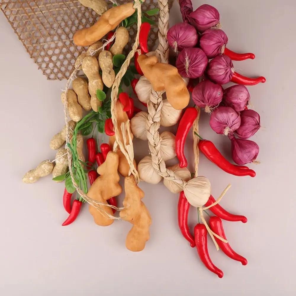 1Bunch Colorful Simulation Foam Vegetables Hanging Home Decor Kitchen Decoration Hanging Artificial String Fake Corn