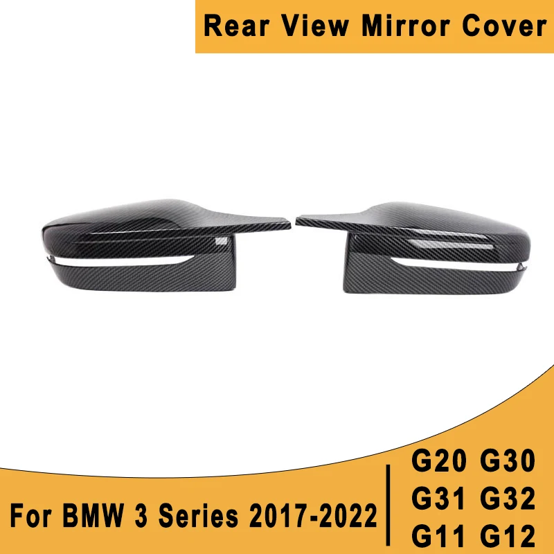 

Left-hand Drive Car Rear View Mirror Cover Accessories (Carbon Fiber Pattern) for BMW 3 Series G20 G30 G31 G32 G11 G12 2017-2022