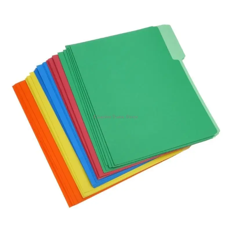 

30 Pcs/Set Letter Size Folders Practical Paper Folders File Folders for Home School Office Business Assorted 5 Colors