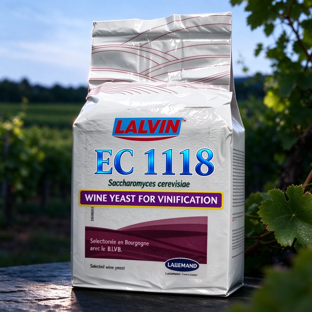 LALVIN EC-1118 Natural Yeast Strain, 50g Aluminum Bag Packaging, French Champagne Region Yeast, Home Bar Wine Making