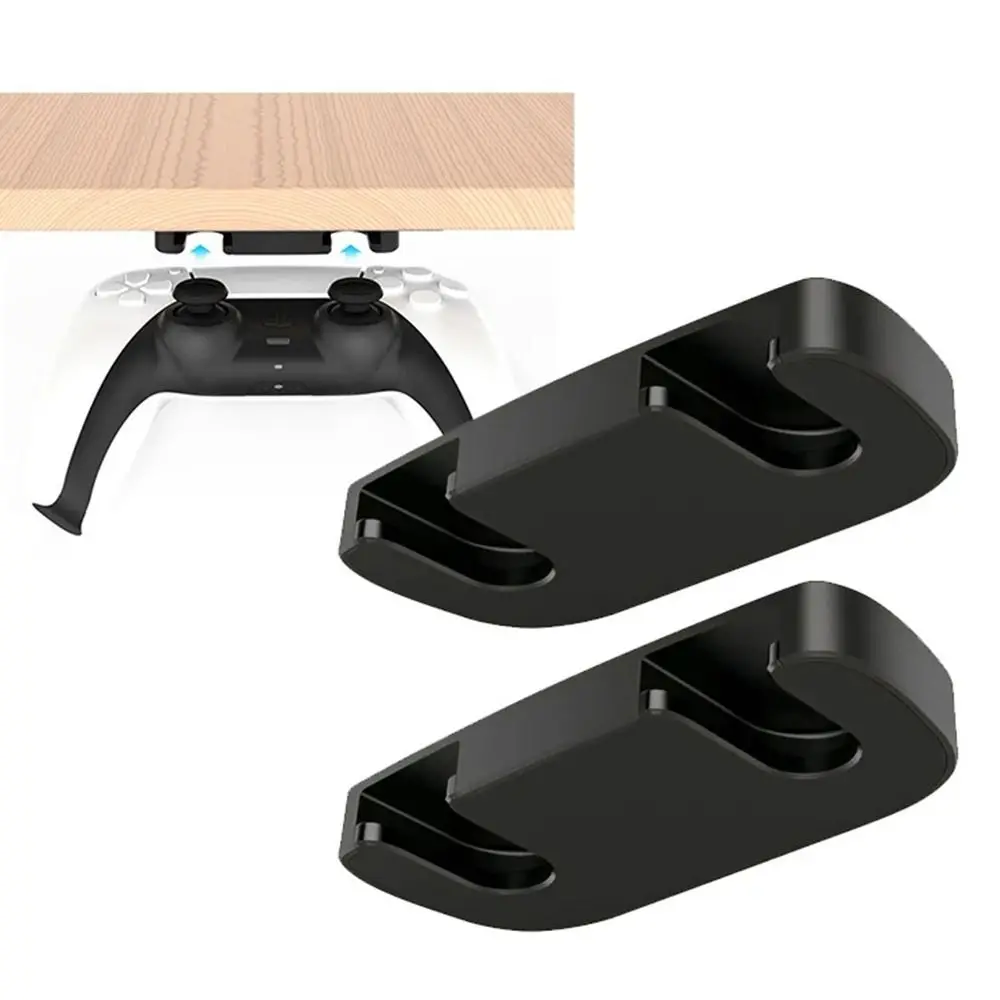 

Under Table Mount Game Controller Hanger Holder No Drilling Required Adhesive Hanging Storage Rack Anti-slip Space Saving