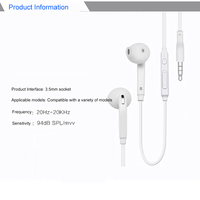 EG920 3.5mm Earphones For Samsung Galaxy A32 A40 A50 A21 A51 A71 Note 9 8 In-Ear Wired Headphone With Microphone Sports Earbud