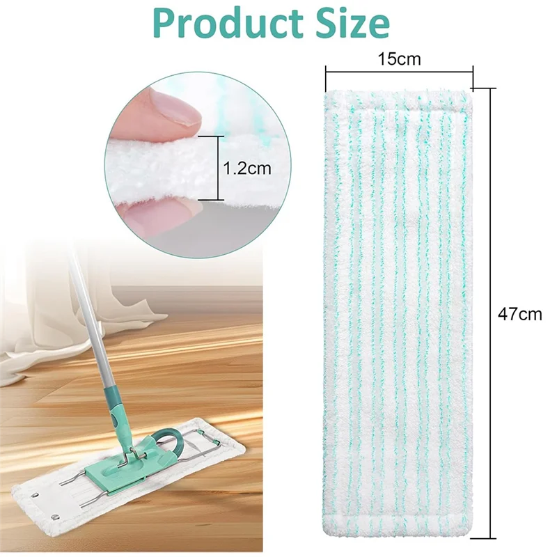 ABLE-Floor 와이퍼 액세서리, Leifheit Mop Cover 용 교체 마이크로 화이버 걸레 천 커버 3PCS