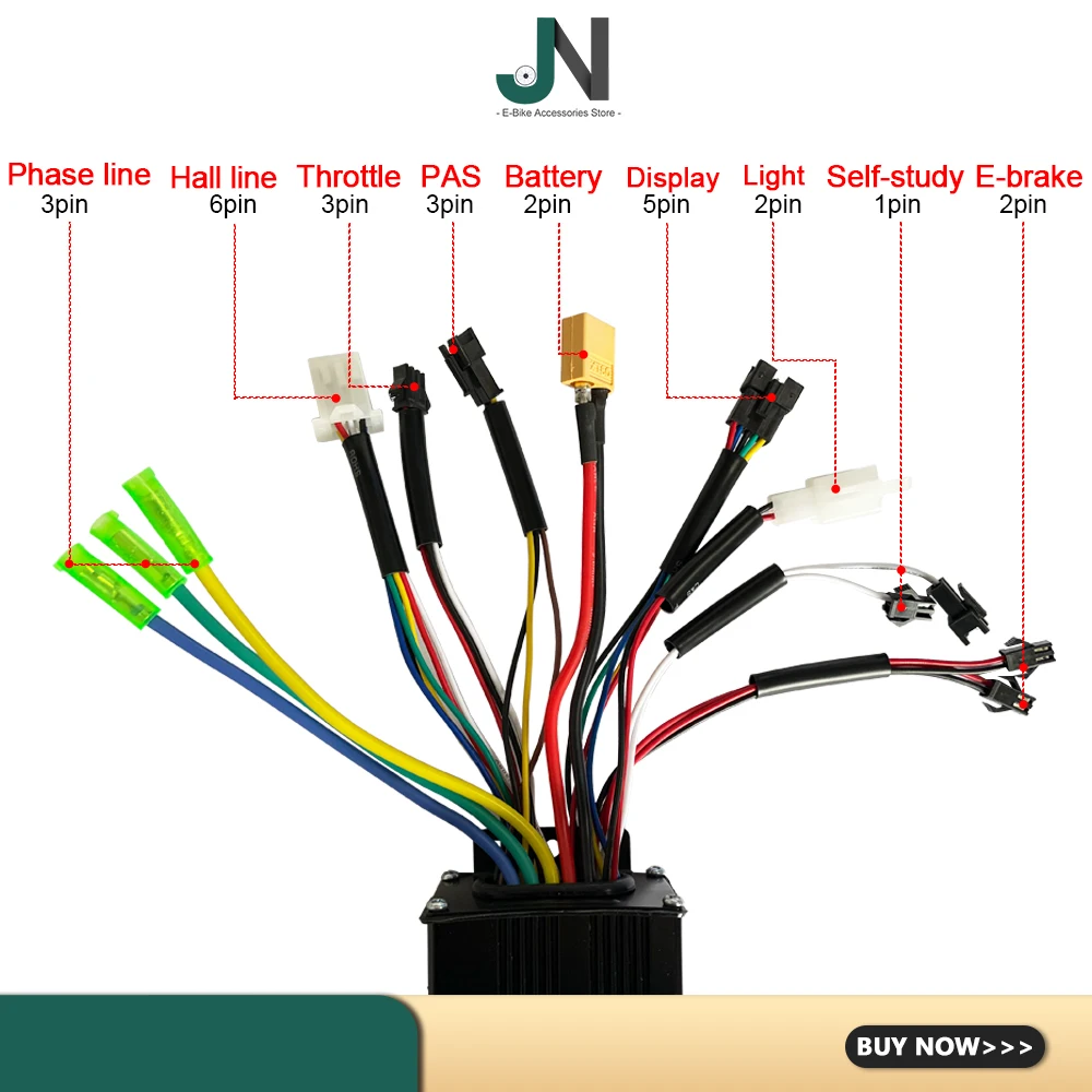 JN-Three-Mode 24V-48V, V889, 500W, 750W Sine Wave Controller and LCD Display use for Electric Scooter Motor Conversion Part