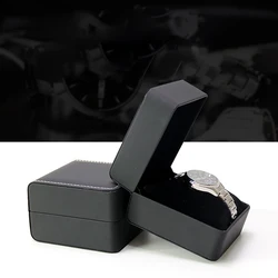 Caja de reloj de lujo de cuero Pu para joyería, soporte para relojes de pulsera, caja de almacenamiento de exhibición, organizador de regalos, caja de dinero