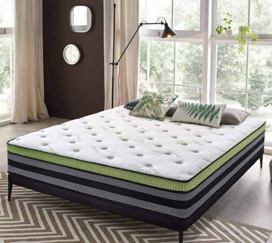 Factory Cheap Hot Luxury 30cm Vacuum Roll up Pocket Coil Spring Hybrid Bed Mattress in a Box Roll Packing Mattress