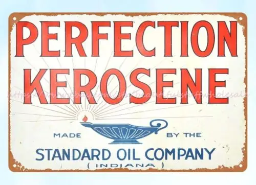 garage poster wall decor Standard Oil Company Perfection Kerosene metal tin sign