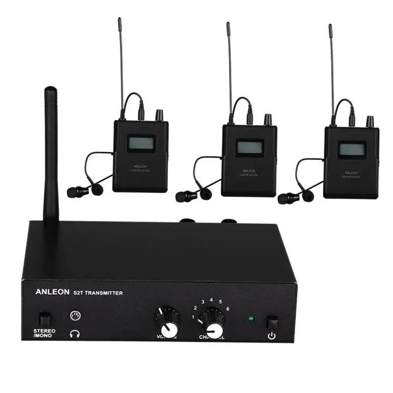 Top For ANLEON S2 UHF Stereo Wireless Monitor System 670-680MHZ 4 Frequencies Professional Digital Stage In-Ear Monitor System