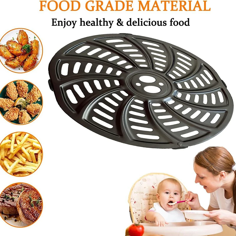 Деко для выпечки Gourmia GAF698/GAF686, круглая сковорода с 4 силиконовыми подушечками, антипригарная посуда, аксессуары для фритюрницы