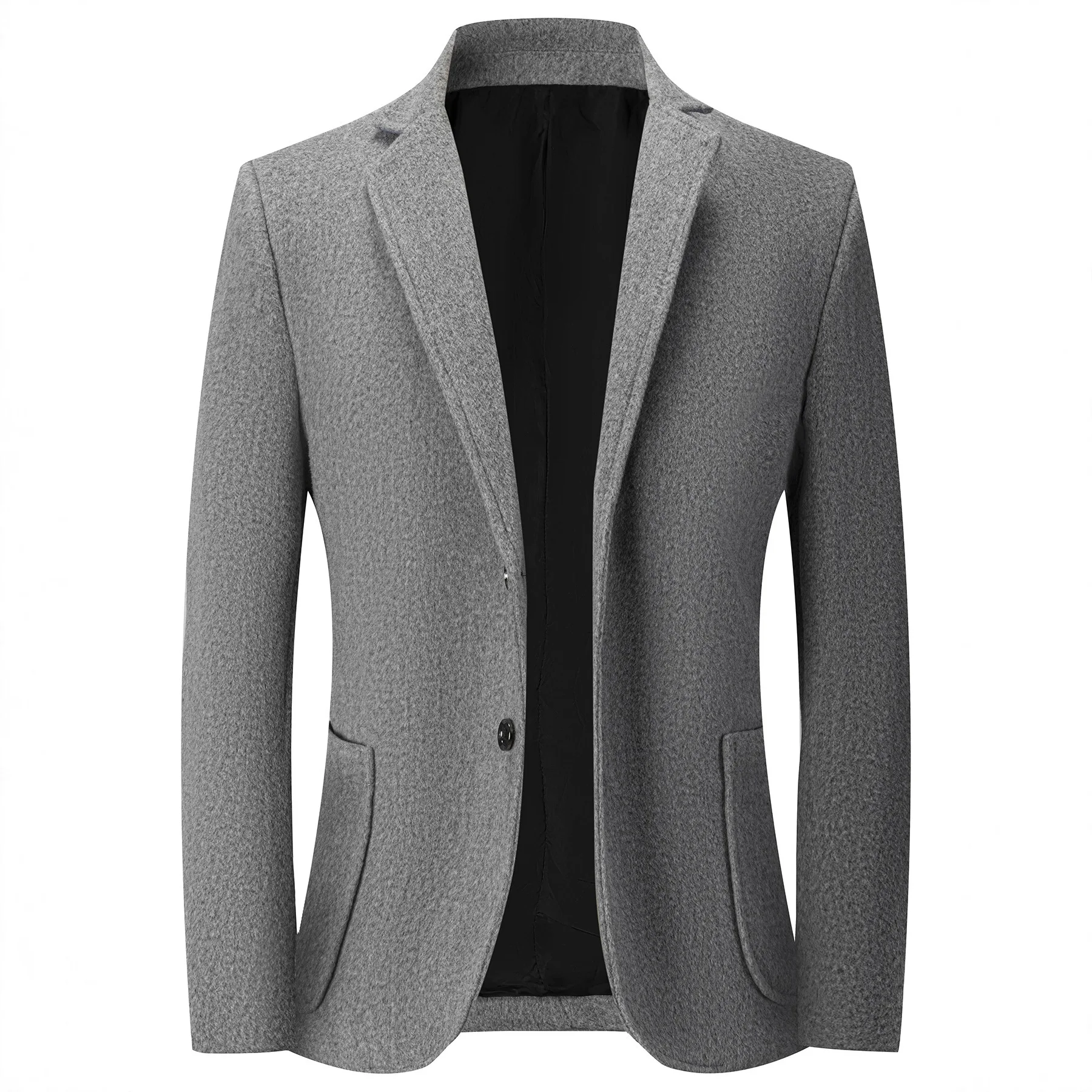 

Весенне-осенний мужской повседневный шерстяной пиджак, однобортный пиджак, костюм, пиджак с лацканами