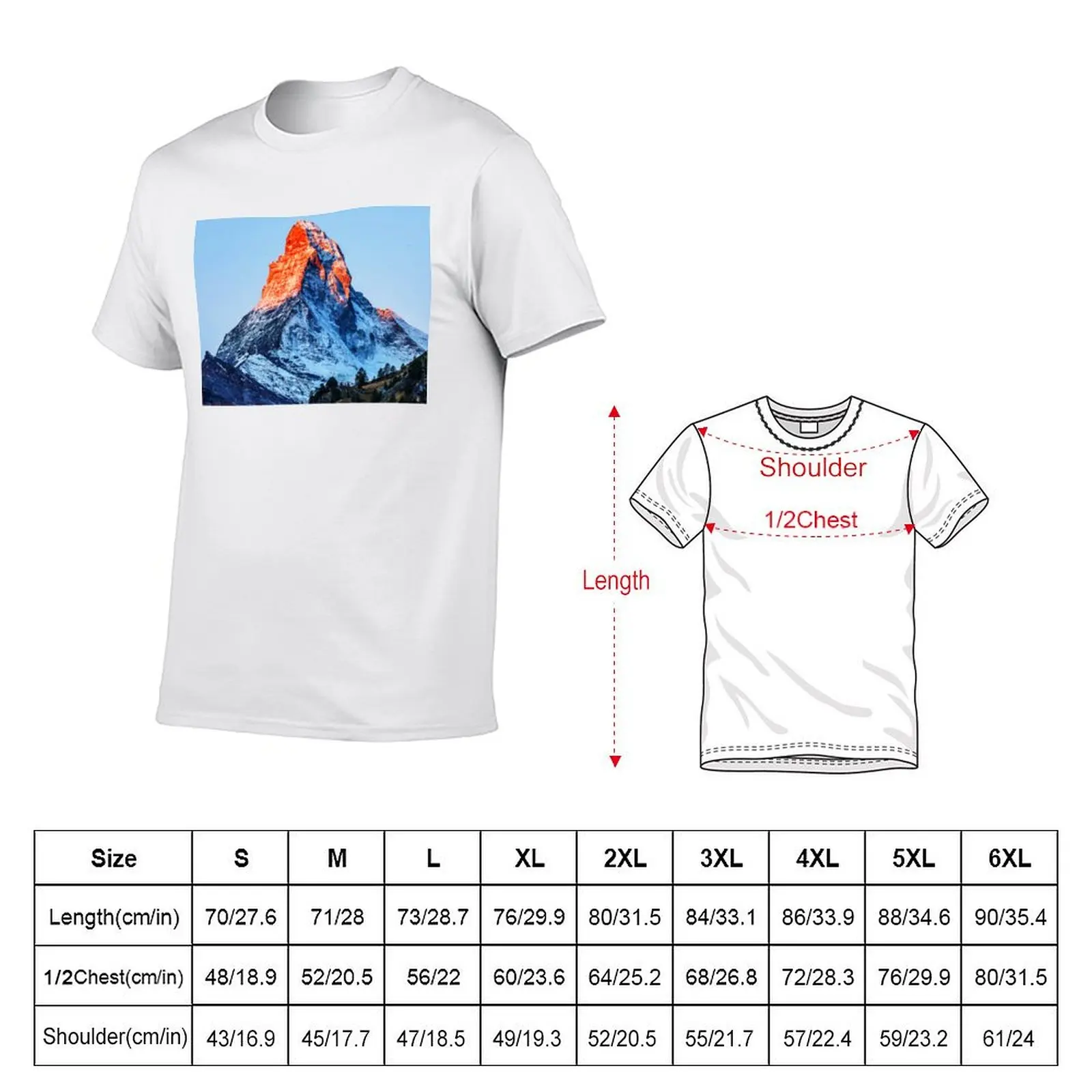 Matterhorn-Mountain-Hight T-Shirt Plus Size Lightweight Tee Shirt