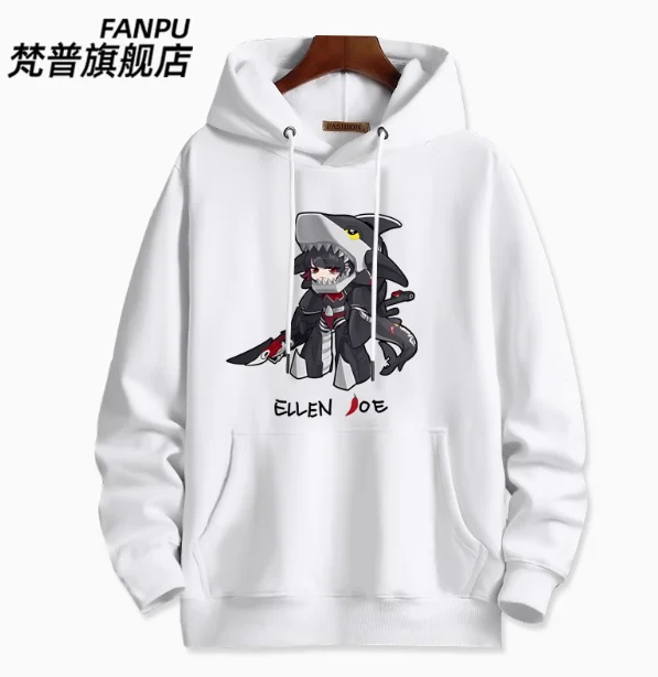 Anime Zenless Zone Zero Ellen Joe Hooded Hoodie Cosplay Autumn Winter Men Women Coat Loose Jacket Tops