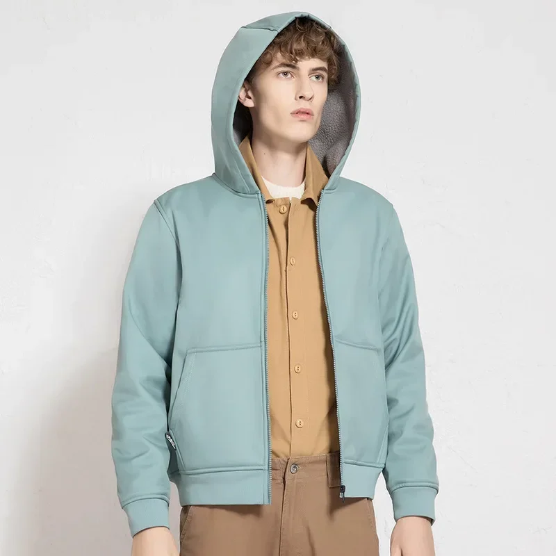 MRMT  2026  Brand New Men's  Outdoor Soft Shell Jacket Men's Windproof, Waterproof And Velvet Thick Warm Jacket Hooded Sweater