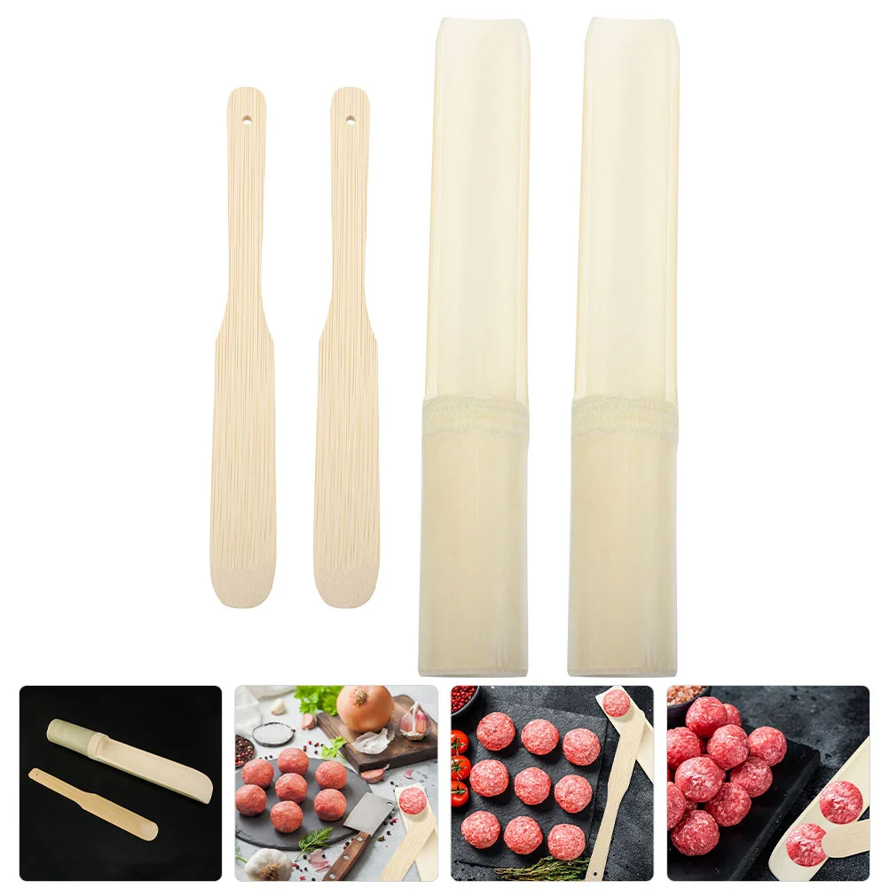 

2 Sets Shrimp Slider Meatballs Serving Dishes for Entertaining Bamboo Making Molds DIY