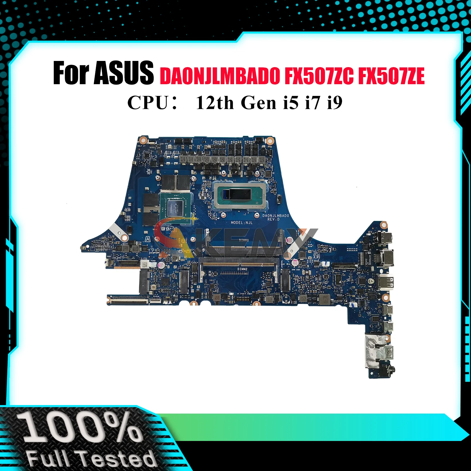 

DA0NJLMBAD0 Материнская плата для ноутбука ASUS TUF Gaming FX507ZF FX507ZC FX507Z FX507ZE Материнская плата с 12-го поколения i5 i7 i9 tests OK stk
