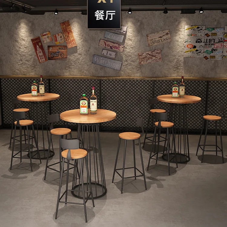 American pub 23 people round bar table creative cafe high bar table bar table combination