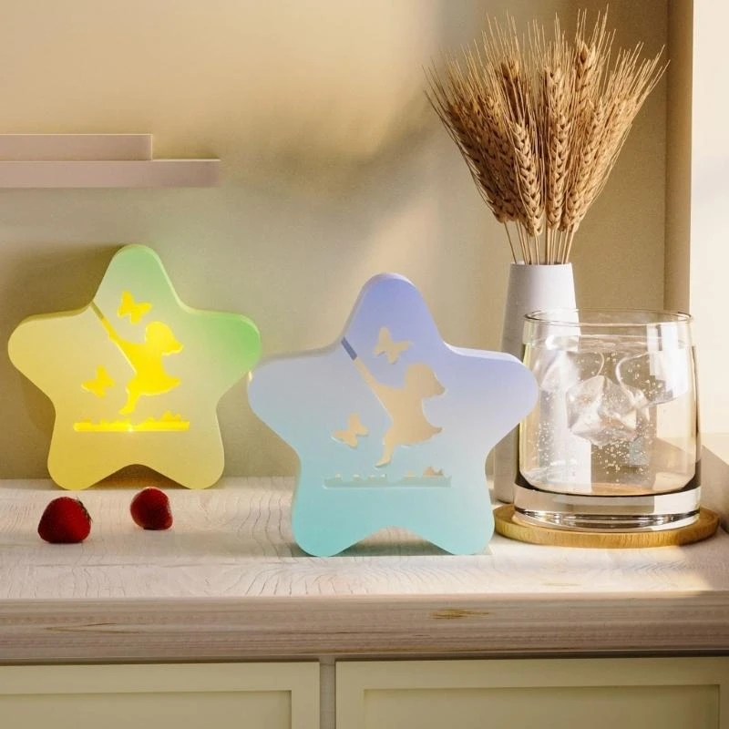 C1FC Versatile Light Silicone Mold Hollow out Star Shaped Ornament Mould