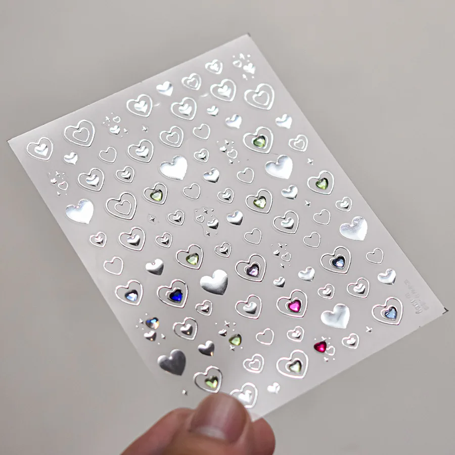 5D كريستال الماس مسمار ملصقات مشرقة النجوم تصميم ملصقات للأظافر DIY ملصقات الأظافر ذاتية اللصق زينة الشارات #6