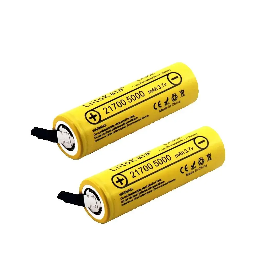 1-10 SZT. LiitoKala 21700 5000mAh 3.7V 40A Lii-50E-N Ochroniona Bateria Litowo-jonowa z Niklem do Ponownego Ładowania + DIY Nikel Wysoka Pojemność — zdjęcie produktu 4