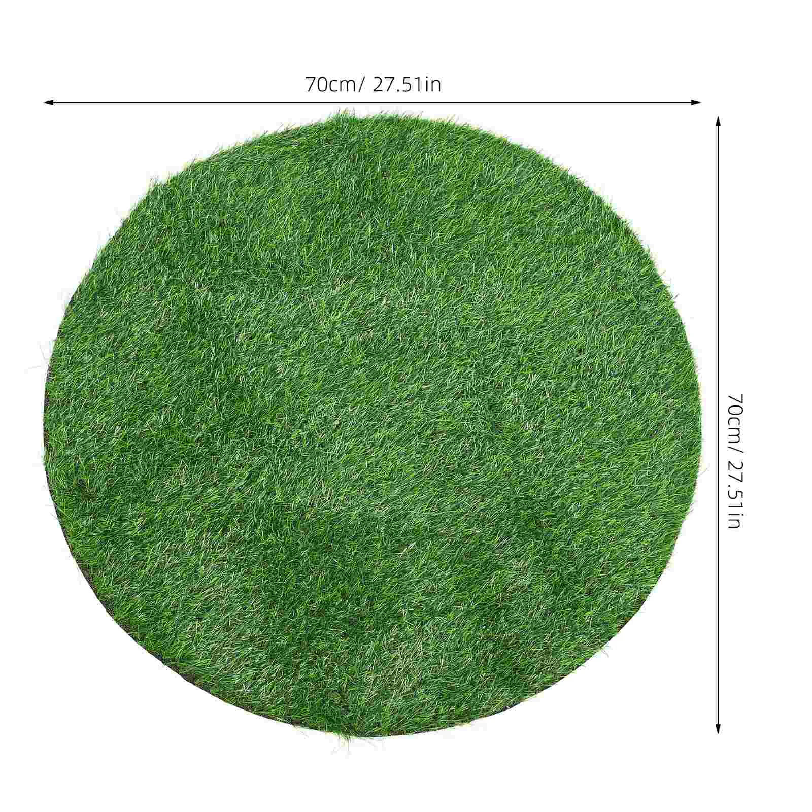 Dinner Mats Manhole Cover Decoration Lawn Fake Grass Carpet Indoor Table Placemats Green Simulation Artificial