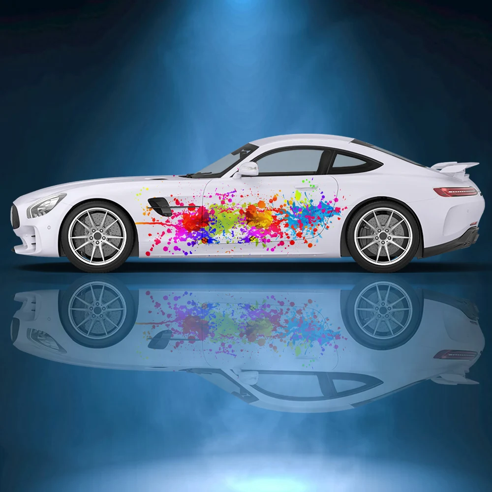 paint splatter Body Side Sticker Universal Vinyl Self-Adhesive Decorative Accessories Paint Wrap Car Decal Sticker