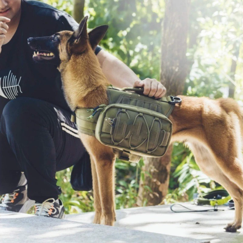 

Dog Harness with Self-Carry Backpack Dog Saddle Bag Outdoor Camping Training Harnesses Multi-Functional Medium Large Dogs Vest