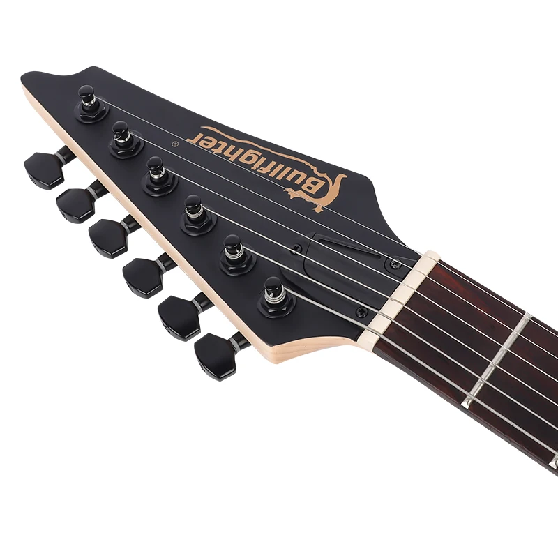 24 Frets Matte Black & White 6 Strings Rosewood Fingerboard V70 HH Pickups Professional Electric Guitar