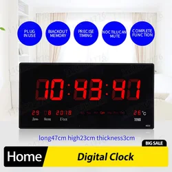 Digital Clock LED Large Screen Perpetual Calendar Desktop Electronic Watch Living Room Household Wall Mounted Electronic Clock
