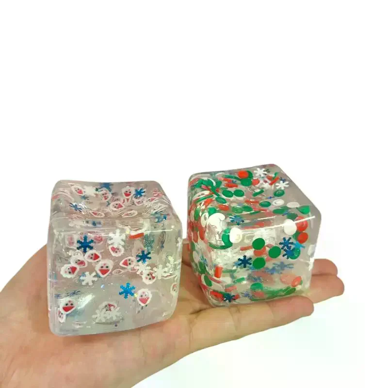 Jouet sensoriel série noël, 1 pièce, boules anti-Stress Taba, Cube, jouets à montée lente pour enfants et adultes, cadeau de relaxation