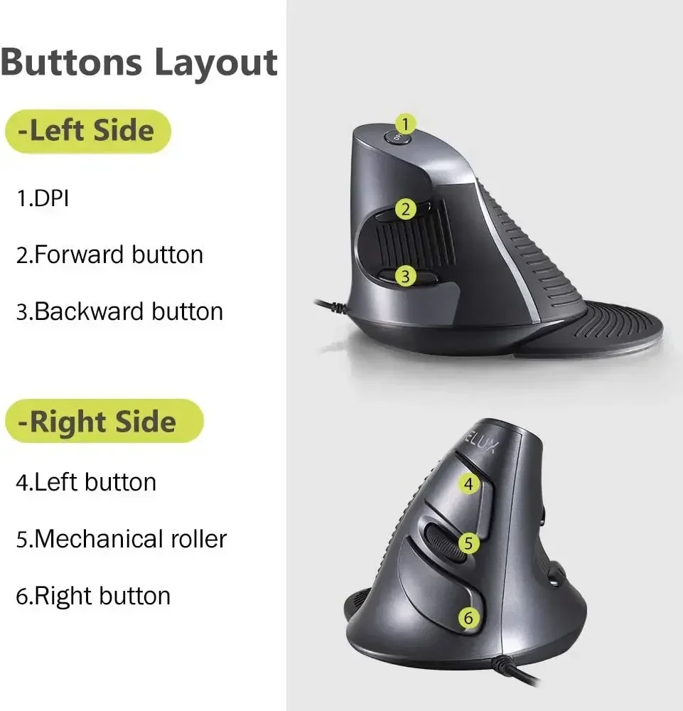 Teclado mecânico de design DELUX e mouse ergonômico