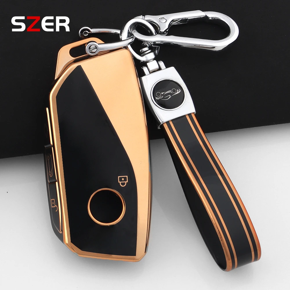 

NEW TPU Car Key Case Cover For BMW I7 X7 G07 LCI IX I20 X1 X3 X5 U11 5 7 Series G70 G09 XM U06 G81 M3 Protected Keychain Fob