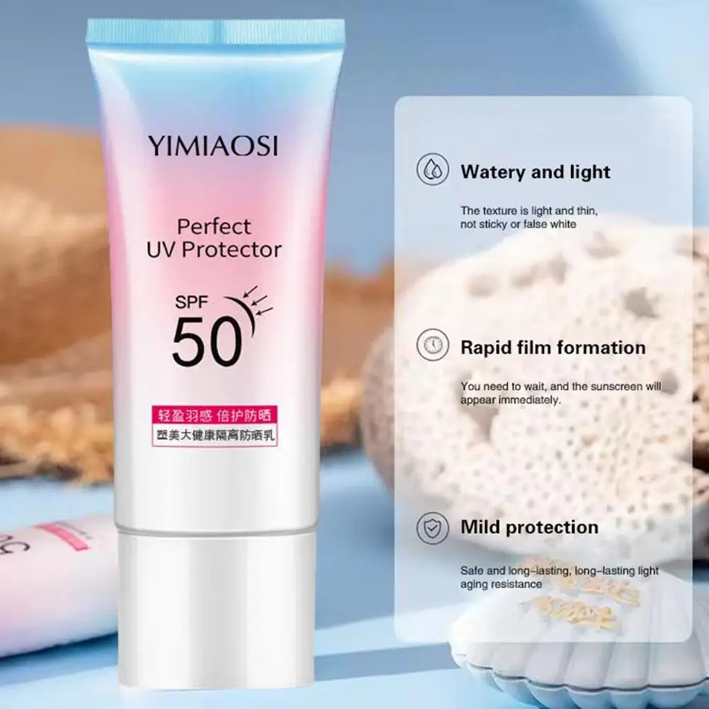 Spf50 + 자외선 차단 방수 화이트닝 크림, 자외선 차단 로션 모이스처라이저, 한국 자외선 차단 페이셜 보호 크림, 60ml, 2 개