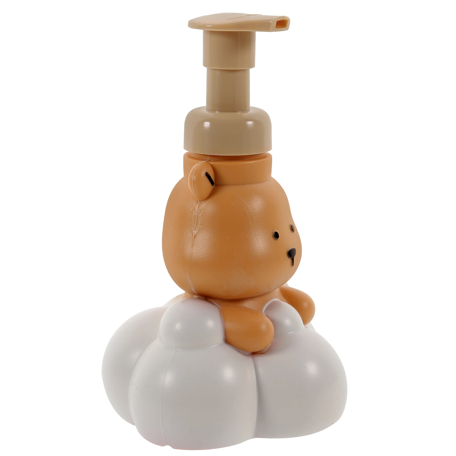 

250ml Brown Adorable Cloud Bear Shape Foam Cleanser Press to Foam Travel Size Portable Packaging Facial Empty Foaming Bottle