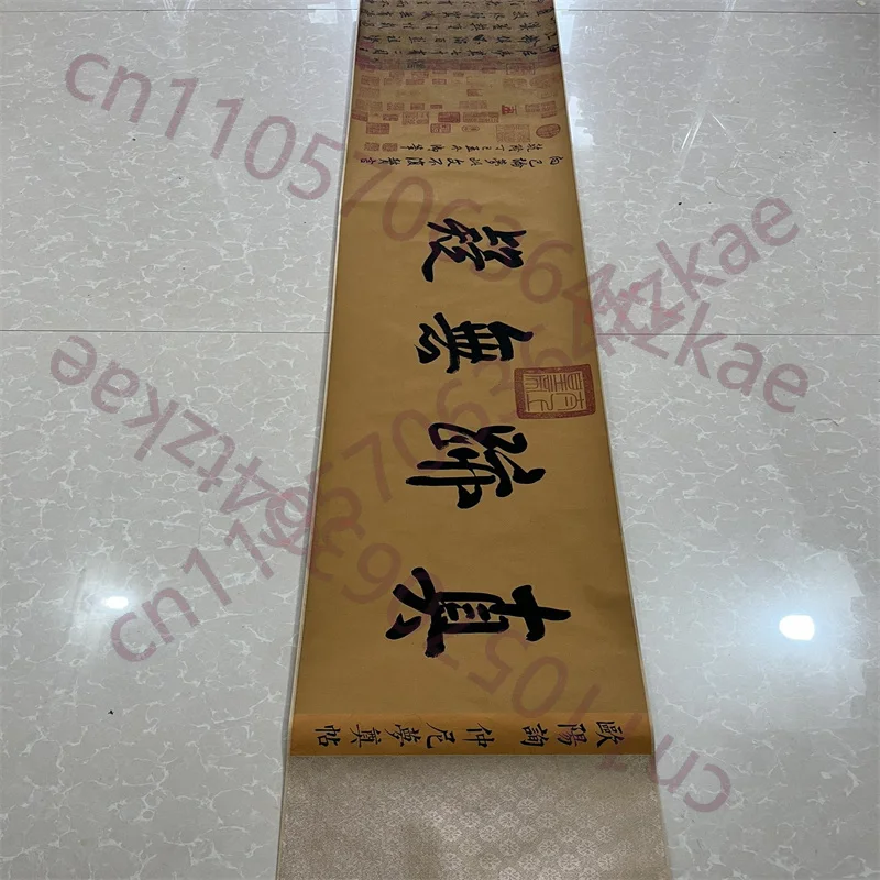 

Китайская древняя бумага для живописи, каллиграфия, памятное письмо Оуян Сюня «Сон о Чжунни», длинный свиток-картина