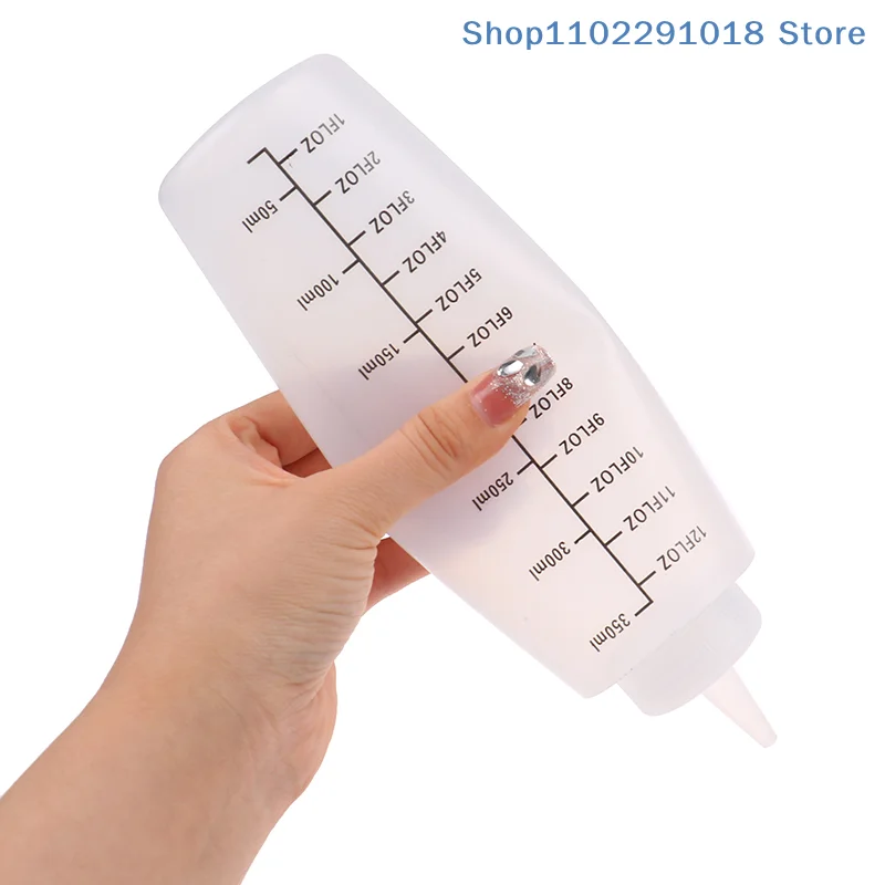 Squeezable Bottle With Leak-proof For Kitchen Salad Sauce Squeeze Bottle 120/350/450ml Plastic Needle-nosed Scale Squeeze Bottl