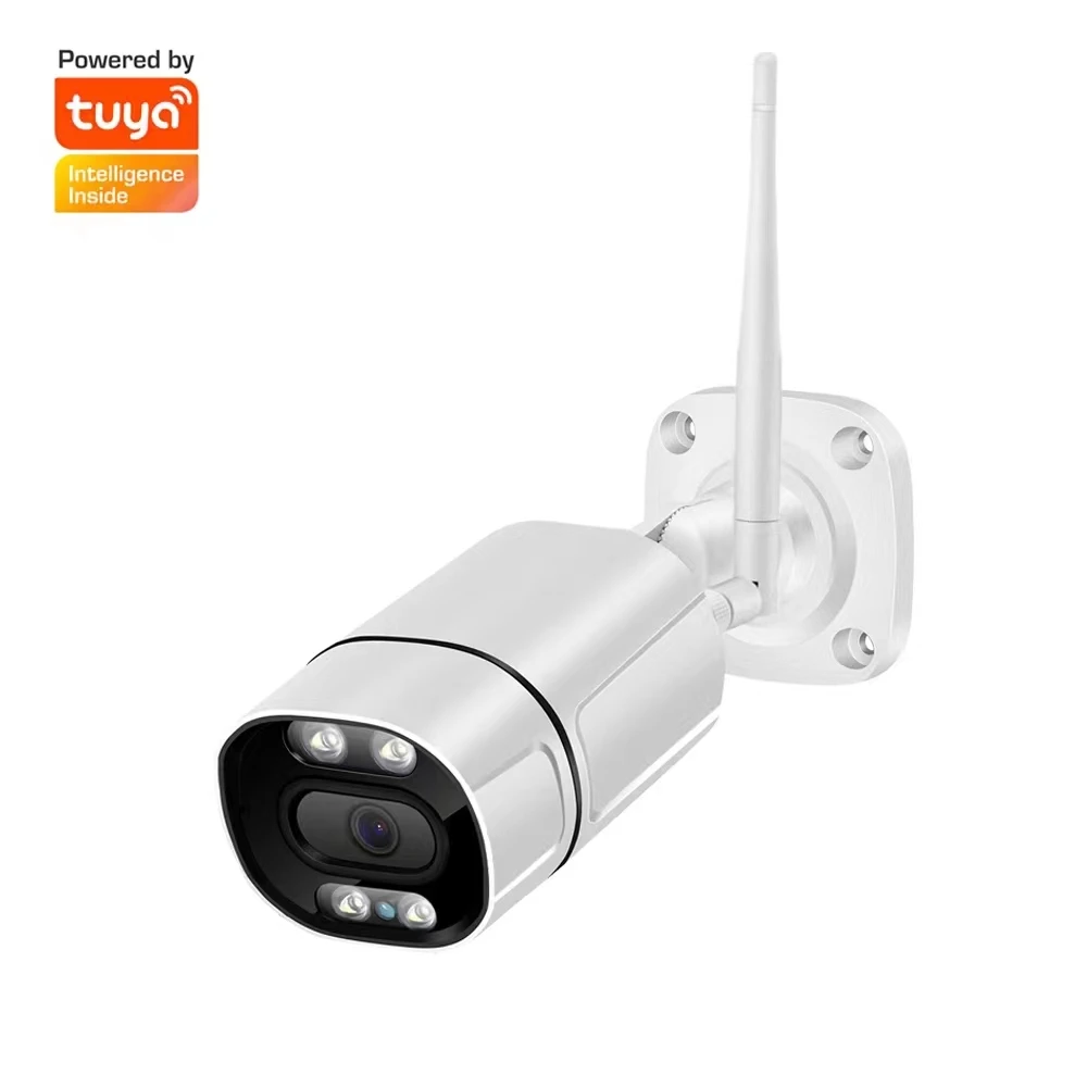 3MP 1296P Tuya APP Outdoor Water-proof IP Bullet Camera Full Color Night Vision Home Security CCTV Monitor